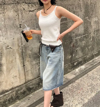 Boston U-neck Knit Strap Sleeveless