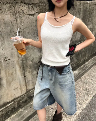 Boston U-neck Knit Strap Sleeveless