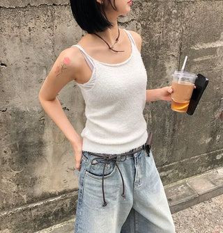 Boston U-neck Knit Strap Sleeveless