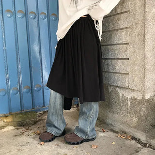 Wrinkle Layered Skirt