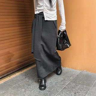 Belted Deck Long Skirt