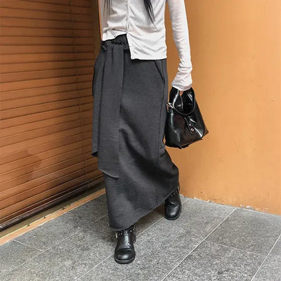Belted Deck Long Skirt