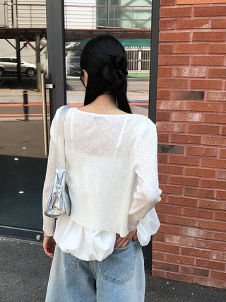 Summer V-neck See-through Cardigan