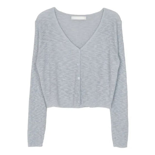 Summer V-neck See-through Cardigan