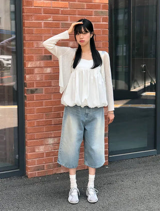 Summer V-neck See-through Cardigan