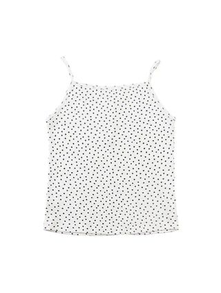 Flower Punched Button Sleeveless Top