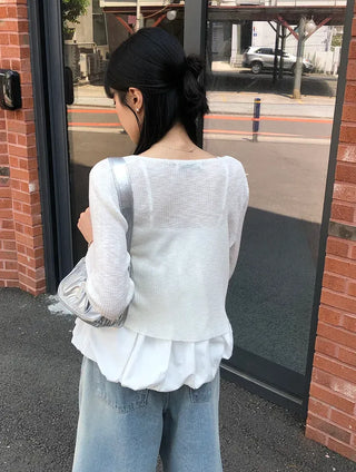 Pumpkin Shirred Strap Sleeveless Blouse