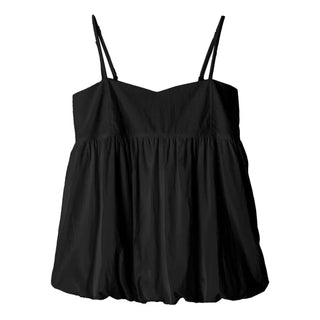 Pumpkin Shirred Strap Sleeveless Blouse