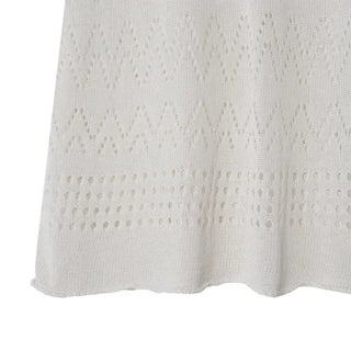 Bohemian Punched Mesh Sleeveless Knit Dress