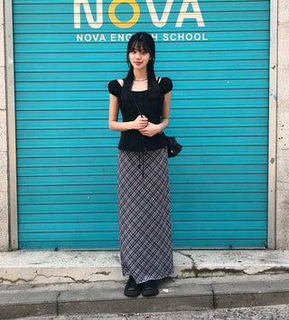 Off-shoulder Shirred Puff Sleeveless Blouse