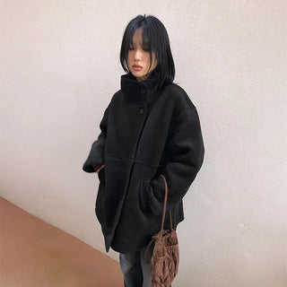Jenny High-neck Half Shearling Jacket