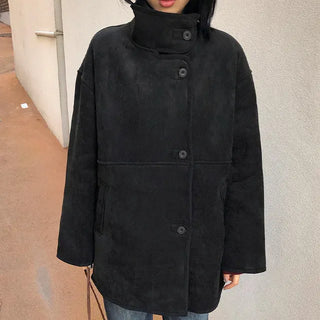 Jenny High-neck Half Shearling Jacket