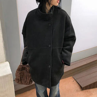 Jenny High-neck Half Shearling Jacket