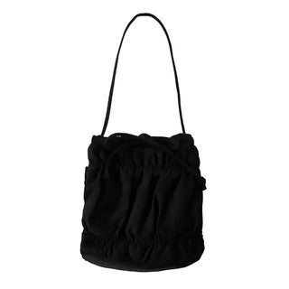 Mocha Shirred Shoulder Bag