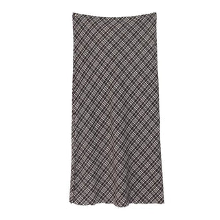 Check String H-Line Maxi Long Skirt