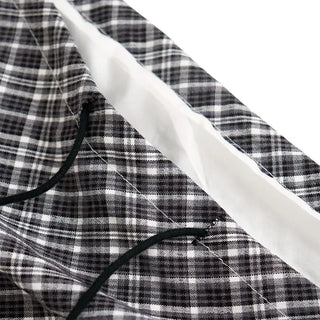 Check String H-Line Maxi Long Skirt