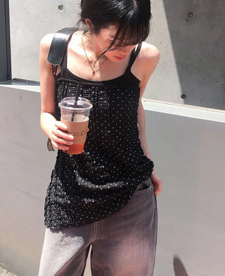 Flap Pocket Washed Denim Balloon Wide Pants