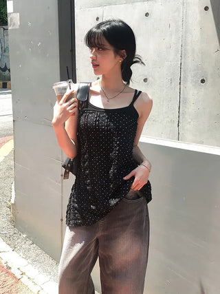 Flap Pocket Washed Denim Balloon Wide Pants