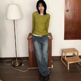 Taupe Tencel Long Sleeve