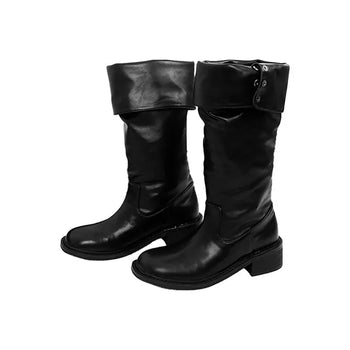 Fold snap two-way boots