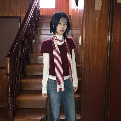 Reepie Angora Half Sleeve Knit