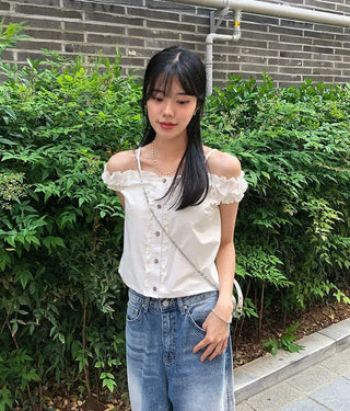 Puff Shirred Crop Sleeveless Blouse