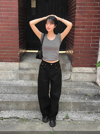 Star Cap Slim Cap Sleeve Short Sleeve T-shirt