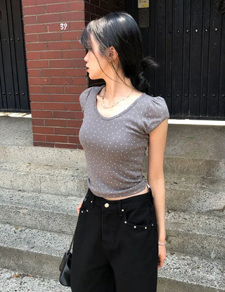 Star Cap Slim Cap Sleeve Short Sleeve T-shirt