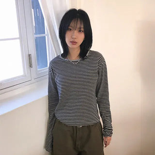 Fever Cotton Striped Long Sleeve