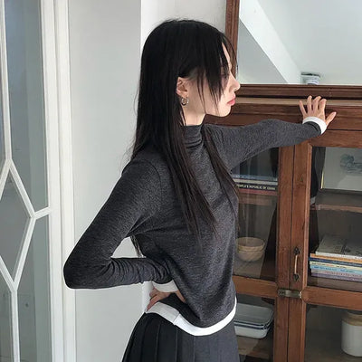 Cha Cha Rayon Turtleneck Long Sleeve