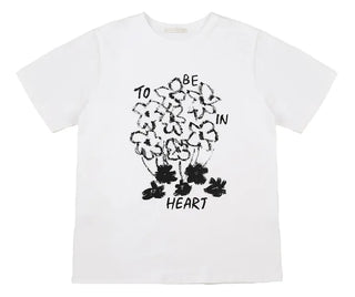 Flower Print Boxy Short Sleeve T-shirt