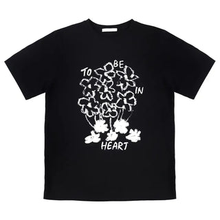 Flower Print Boxy Short Sleeve T-shirt