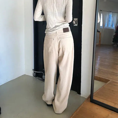 Corduroy Basic Wide Pants