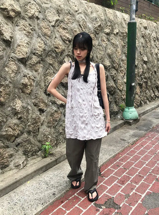 Carpenter Rivet Pocket Cotton Wide Pants