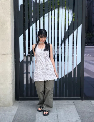 Carpenter Rivet Pocket Cotton Wide Pants