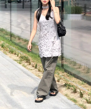 Carpenter Rivet Pocket Cotton Wide Pants