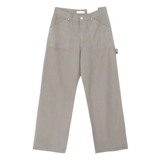 Carpenter Rivet Pocket Cotton Wide Pants