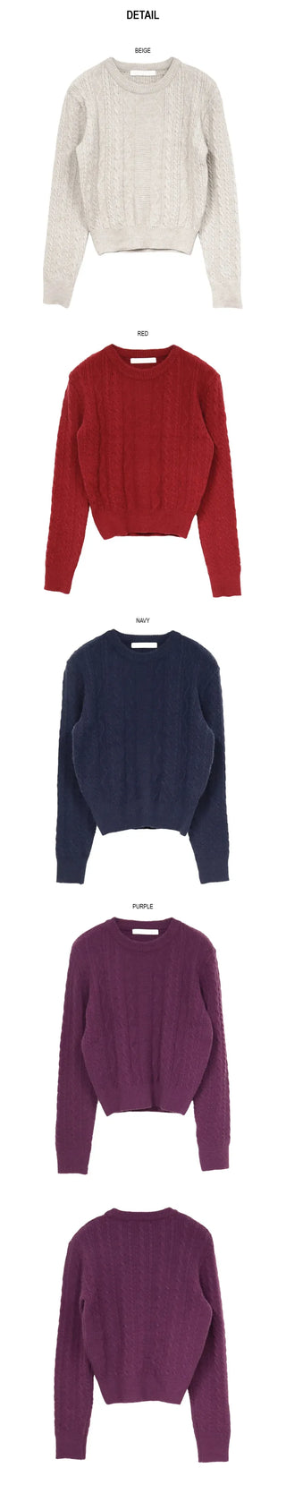 Laco Cable Knit Round Neck Knit