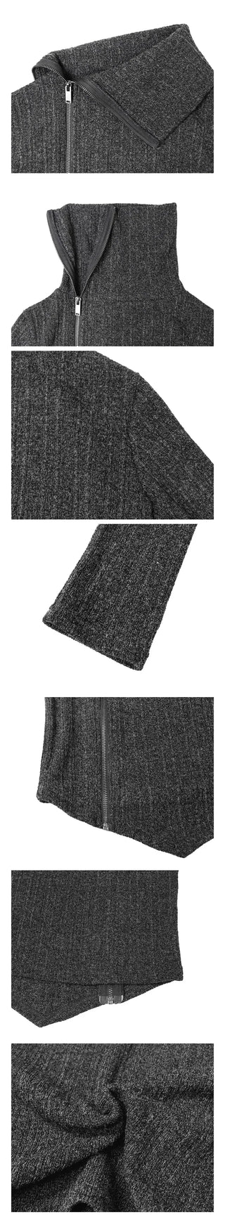 Yves Asymmetrical Knit Zip-up