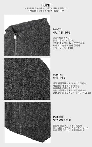 Yves Asymmetrical Knit Zip-up