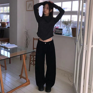 Velvet wide jeans