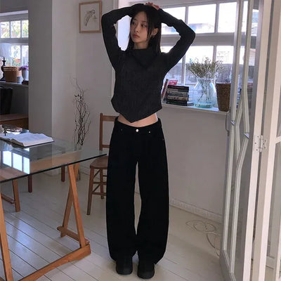 Velvet wide jeans