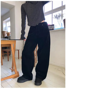 Velvet wide jeans