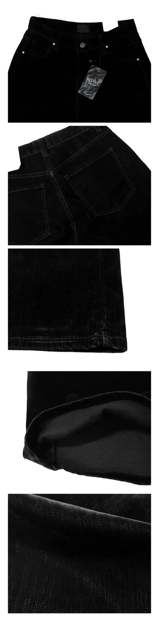Velvet wide jeans