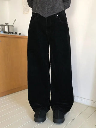 Velvet wide jeans