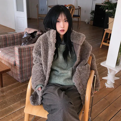 Turtleneck Long Sherpa Jacket