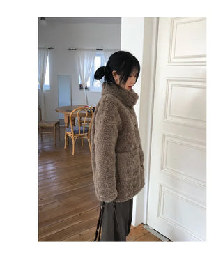 Turtleneck Long Sherpa Jacket
