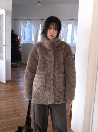 Turtleneck Long Sherpa Jacket