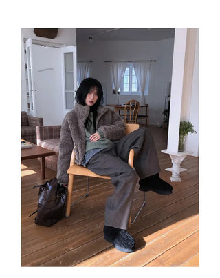 Turtleneck Long Sherpa Jacket