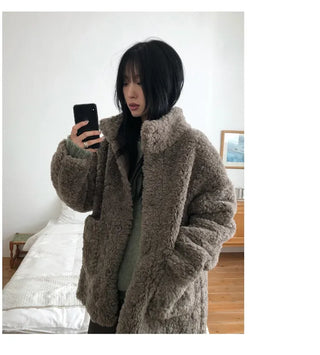 Turtleneck Long Sherpa Jacket